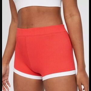 Offline by Aerie Women's Red Super Shortie Micro Ribbed Shorts Small